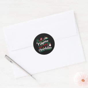 Sticker Rond Philippines - Les Philippins qui aiment Noël