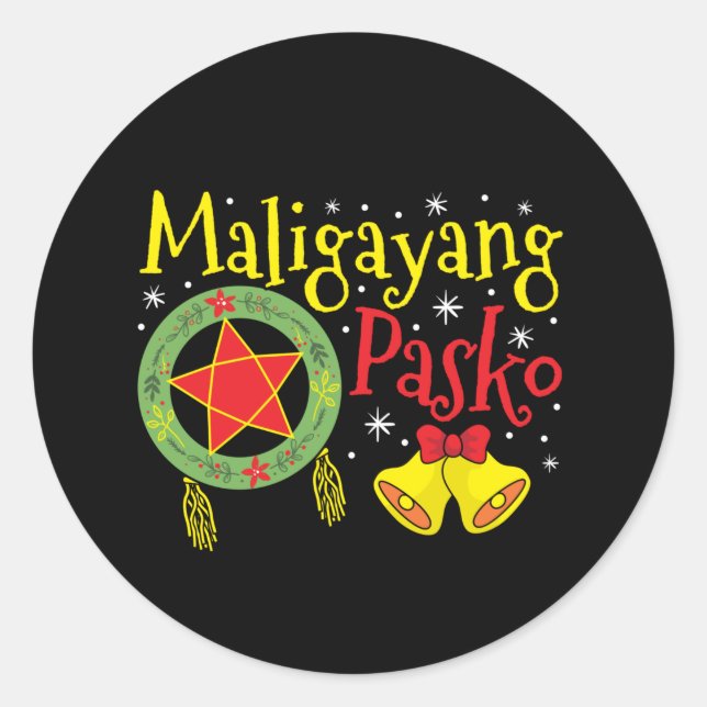 Sticker Rond Philippines Noël philippin Maligayang Pasko (Devant)