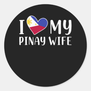 Sticker Rond Philippines Pinay Love Femme Pinoy Husband