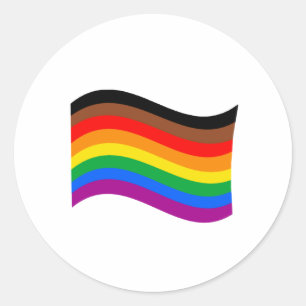 Sticker Rond Philly Rainbow Pride
