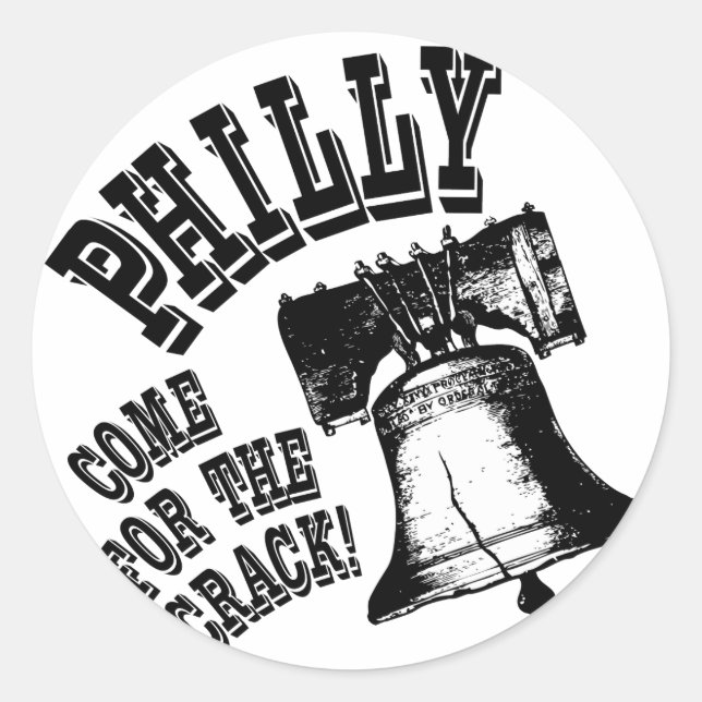 Sticker Rond Philly - Venez pour le Crack ! (Devant)