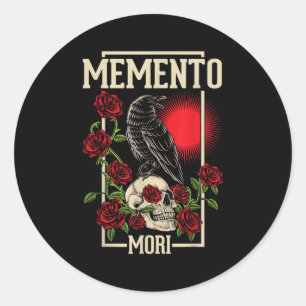 Sticker Rond Philosophe stoïque Memento Mori