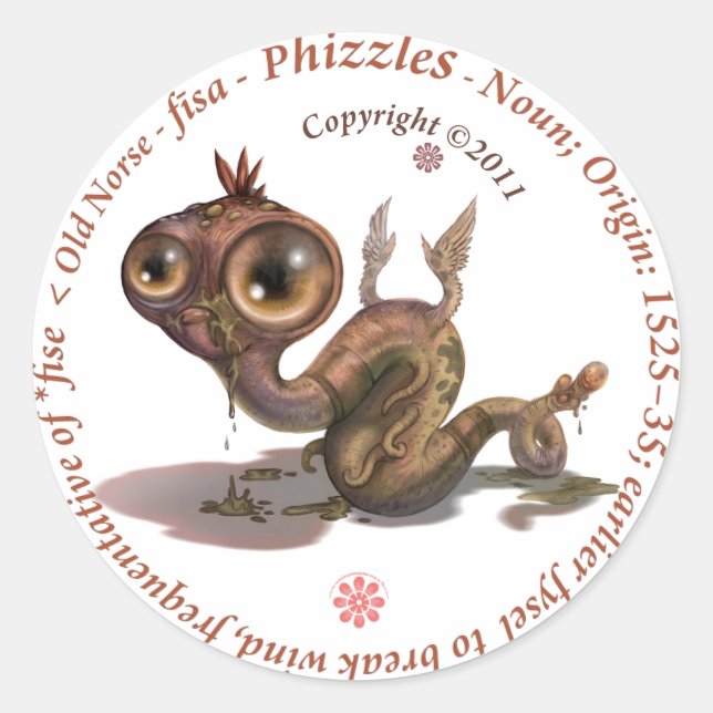 Sticker Rond Phizzles Origine (Devant)