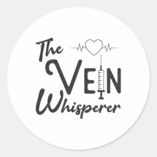 Sticker Rond Phlebotomiste La Vein Whisperer Infirmière Phlebot