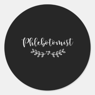 Sticker Rond Phlebotomiste Technicien en phlébotomie