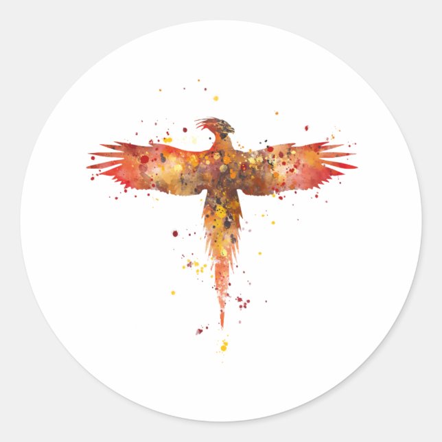 Sticker Rond Phoenix (Devant)