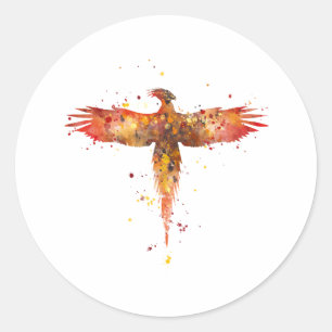 Sticker Rond Phoenix
