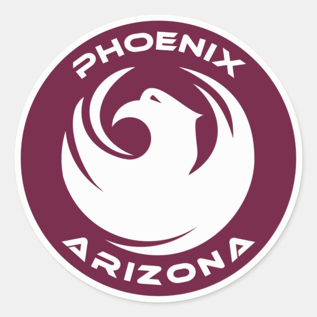 Sticker Rond Phoenix, Arizona (Devant)
