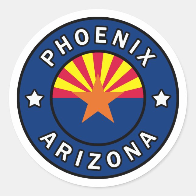 Sticker Rond Phoenix Arizona (Devant)