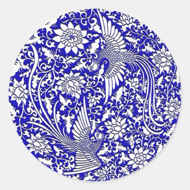 Sticker Rond Phoenix chinois (Devant)