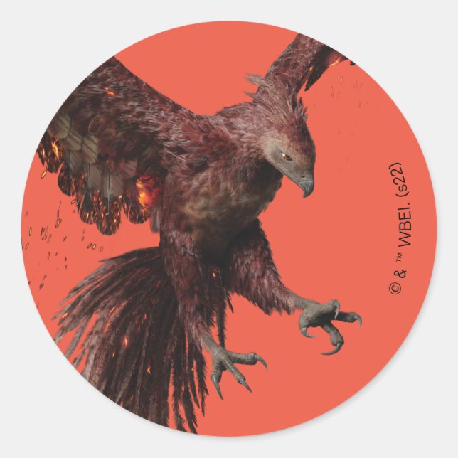 Sticker Rond Phoenix Flying Graphic (Devant)