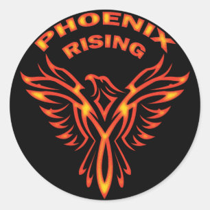 STICKER ROND PHOENIX RISING