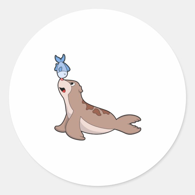 Sticker Rond Phoque avec poisson (2).PNG (Devant)