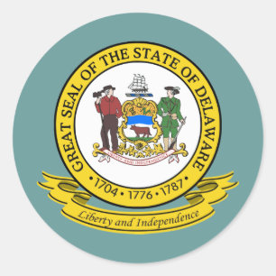 Sticker Rond Phoque du Delaware