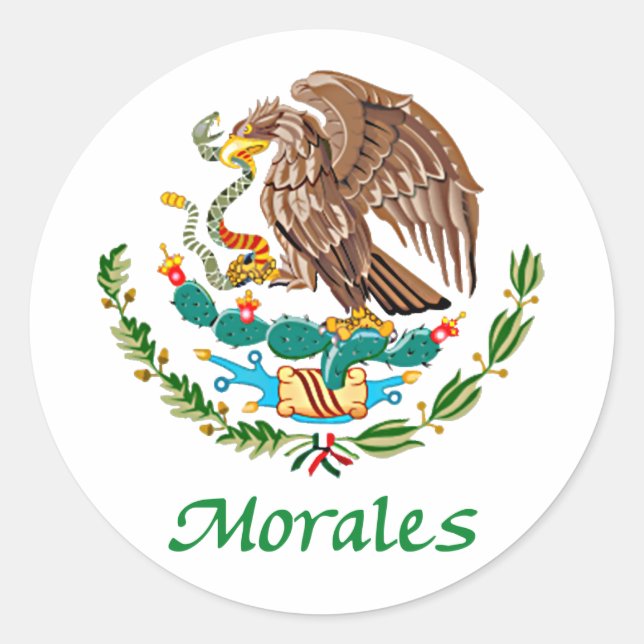 Sticker Rond Phoque national mexicain de Morales (Devant)