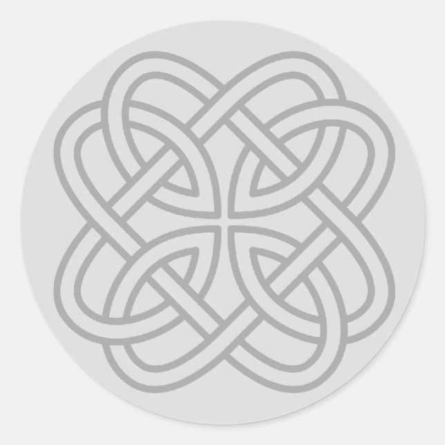 Sticker Rond Phoque personnel de noeud d'amour irlandais celtiq (Devant)
