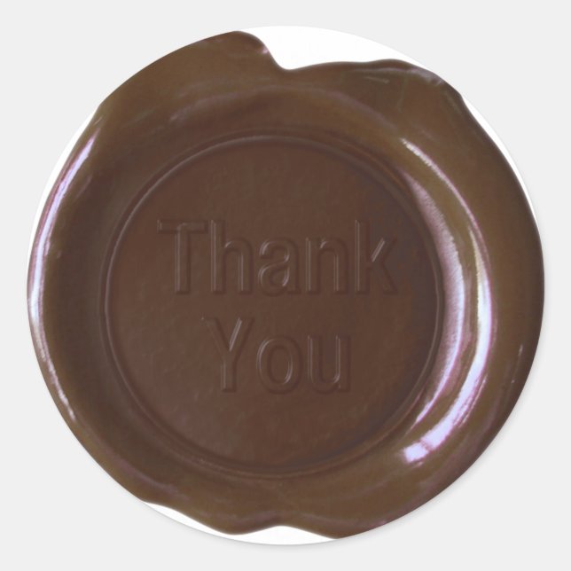 Sticker Rond Phoques de cire Faux - Chocolat foncé - Gras - Mer (Devant)