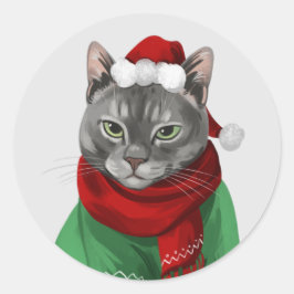Sticker Rond Phoques de l'enveloppe de la carte de Noël Maybell