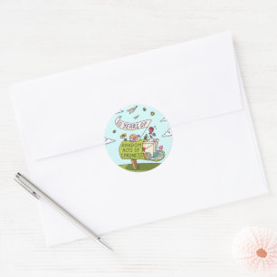Sticker Rond Phoques de l'enveloppe du 10e anniversaire de la R