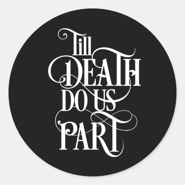 Sticker Rond Phoques de l'enveloppe du Mariage de la mort (Devant)
