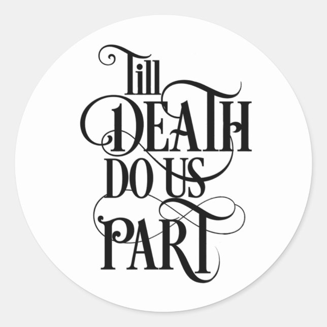 Sticker Rond Phoques de l'enveloppe du Mariage de la mort (Devant)
