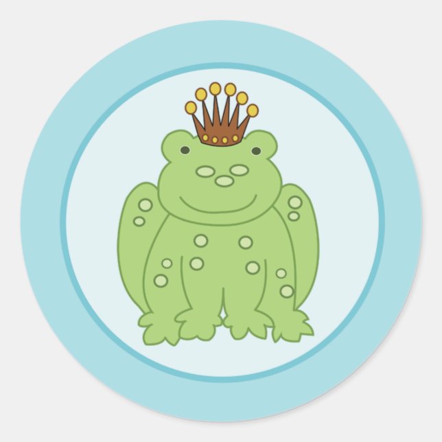 Sticker Rond Phoques de l'enveloppe du Prince de la grenouille  (Devant)