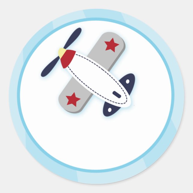 Sticker Rond Phoques d'enveloppe d'avion d'avion d'avion d'avio (Devant)