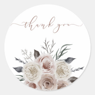 Sticker Rond Phoques d'enveloppe de Merci végétal