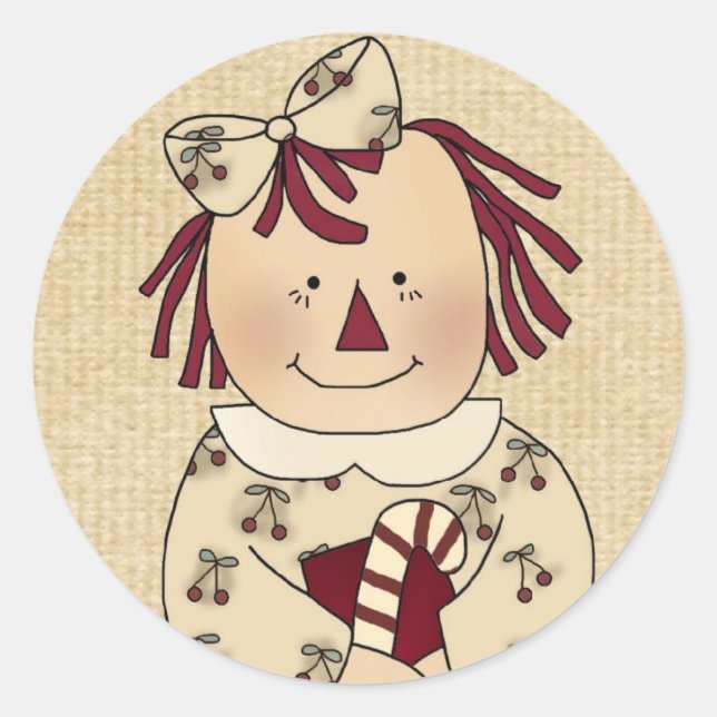 Sticker Rond Phoques d'enveloppe de Noël : Simple Joys Annie (Devant)
