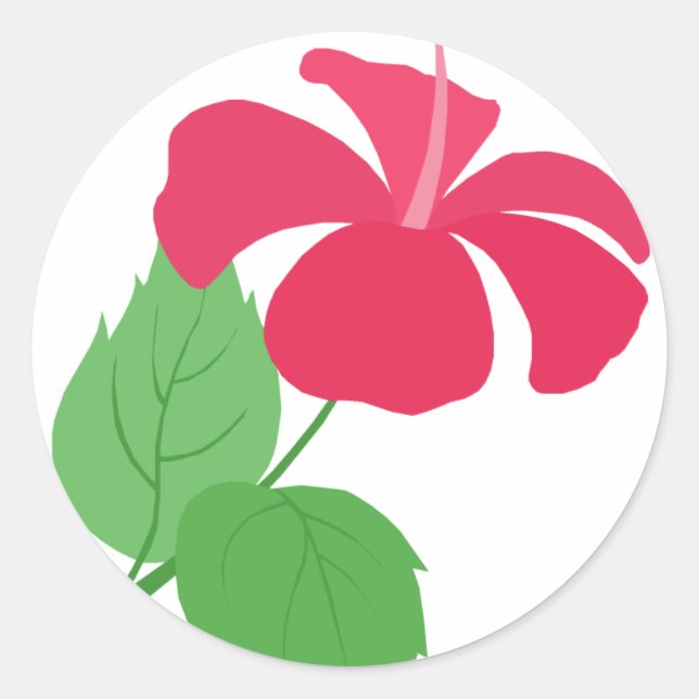Sticker Rond Phoques d'enveloppe Hibiscus (Devant)