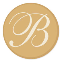 Phoques d'enveloppes de mariage monographie beige 