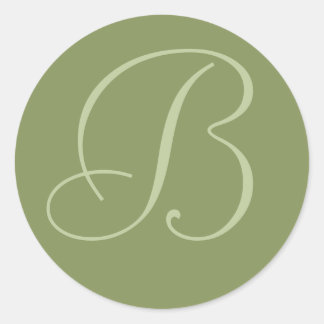 Sticker Rond Phoques d'enveloppes Mariages monogrammes de coule
