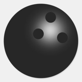 Sticker Rond Phoques d'enveloppes pour bowling noir brillant