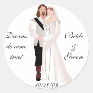 Sticker Rond Phoques Mariages médiévaux