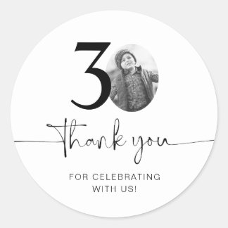 Sticker Rond Photo 30e anniversaire
