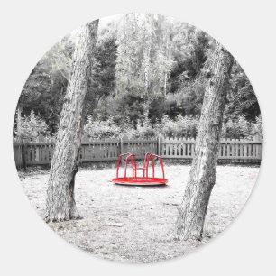 Sticker Rond Photo d'art prétentieux
