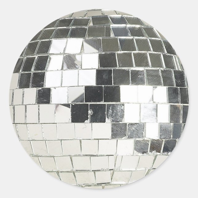 Sticker Rond photo de boule disco (Devant)