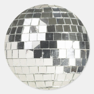 Sticker Rond photo de boule disco