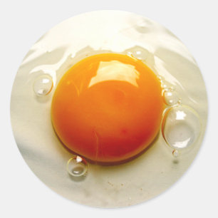 Sticker Rond Photo "de côté ensoleillé d'oeuf au plat"