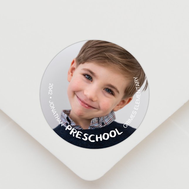 Sticker Rond Photo de la garderie préscolaire (Créateur téléchargé)