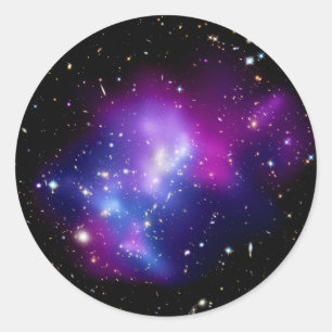Sticker Rond Photo de l'espace extra-atmosphérique de l'amas de