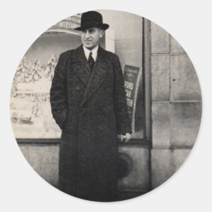 Sticker Rond photo de l'homme de dapper 1930