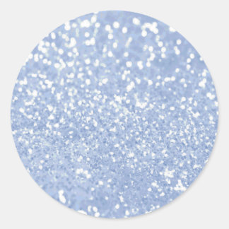 Sticker Rond Photo de Parties scintillant Abstraite en bleu Fil