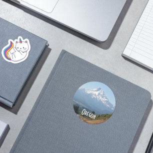 Sticker Rond Photo de voyage du mont Oregon