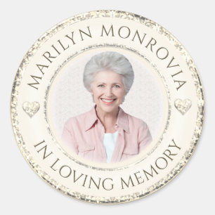 Sticker Rond Photo en mémoire d'amour