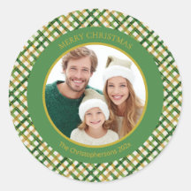 Photo Green Gold Plaid Noël