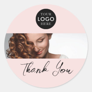 Sticker Rond Photo Hair Sloan Logo Client Merci