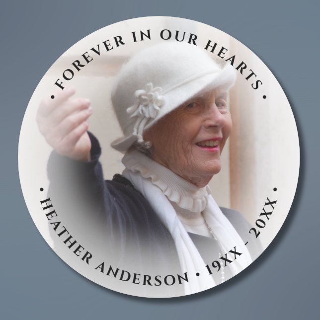 Sticker Rond Photo Memorial Tribute (Photo Memorial Sticker)