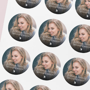 Sticker Rond Photo minimaliste en souvenir