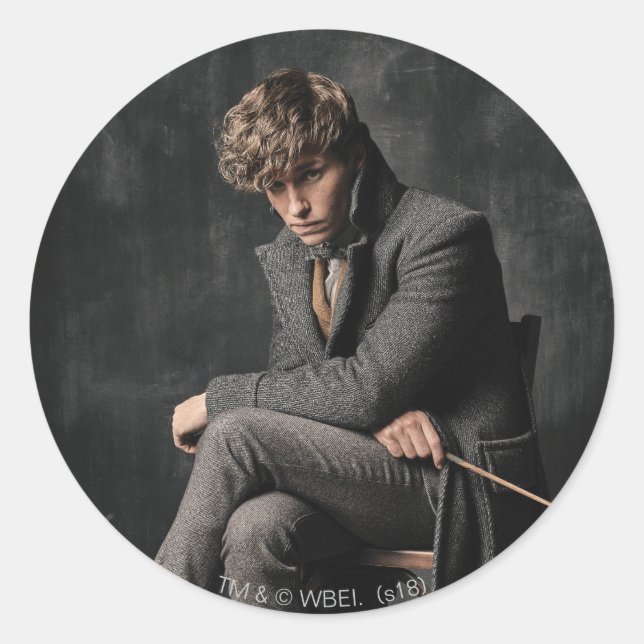 Sticker Rond Photo NEWT SCAMANDER™ (Devant)